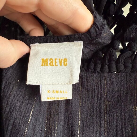 Maeve Anthropologie 'Abilene' Crochet & Metallic Maxi Dress size XS - Picture 10 of 11